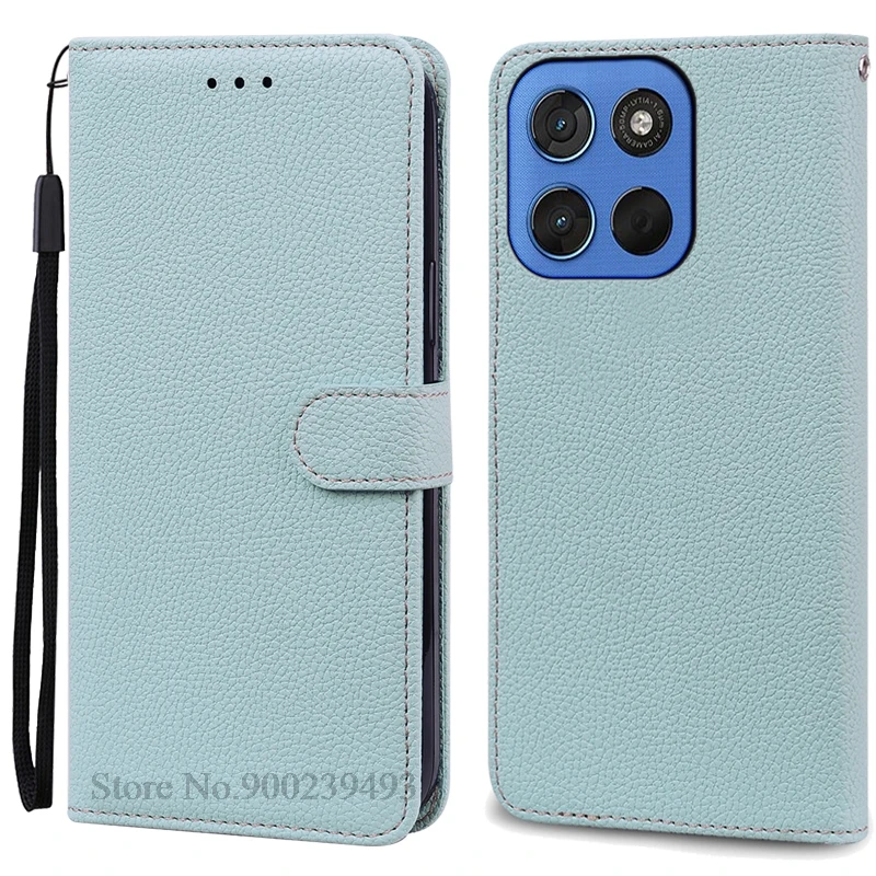 Leather Flip Wallet Cover with Magnetic Closure