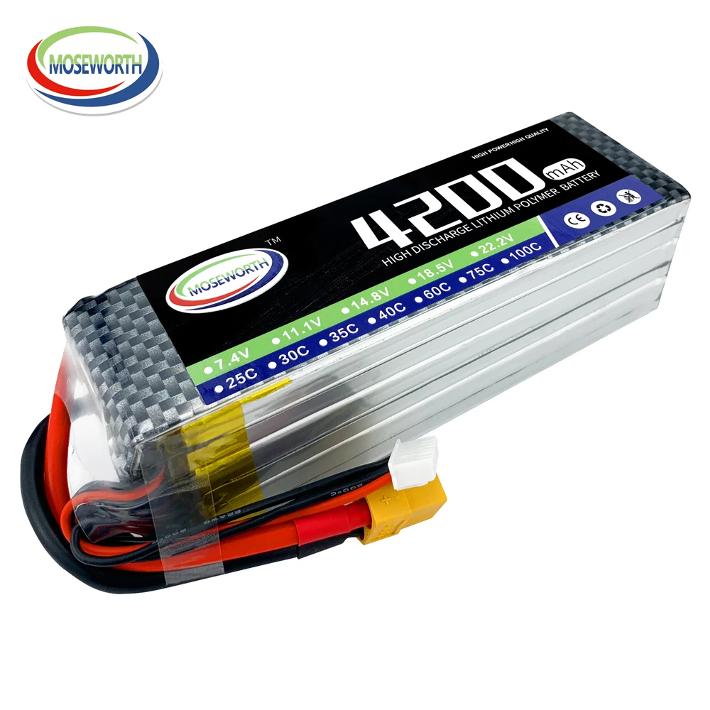 6S 22.2V 1800 2200 3500 4200 5200 6000 10000 12000mAh 30C 40C 60C RC LiPo Battery For RC Drone Helicopter Quadcopter Airplane 3