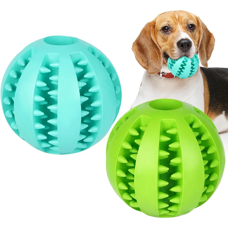 Juguetes para masticar perros de goma Natural, Bola de limpieza de