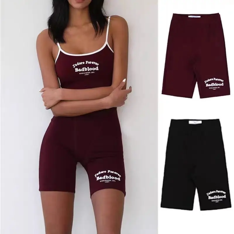 Badblood Sports Yoga Cotton Pants Short Korean Slim-fit Hip-lift Slim-fit Running Leggings Cycling Stretch Shorts