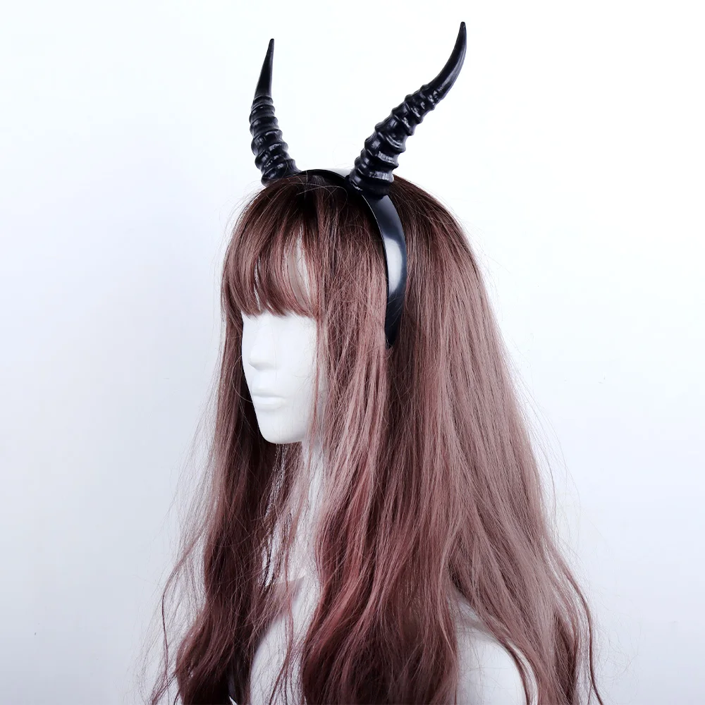 FRCOLOR Hoofdband voor Halloween, gothic hoorn, duivel, schaap, anti-lope, hoofddeksel, haarband, bos, dier, fotorekwisiet, voor Halloween, maskerade, festival