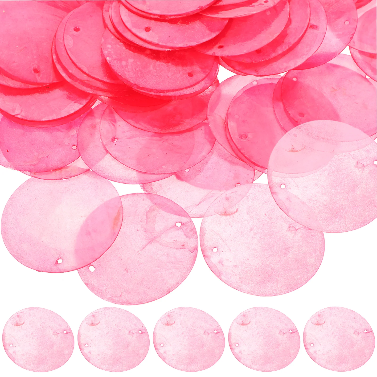 

5cm Natural Round Flat Shell Loose Beads Pieces Wind Charms Dream Catcher Loose Beads DIY Jewelry Necklace Earring Making