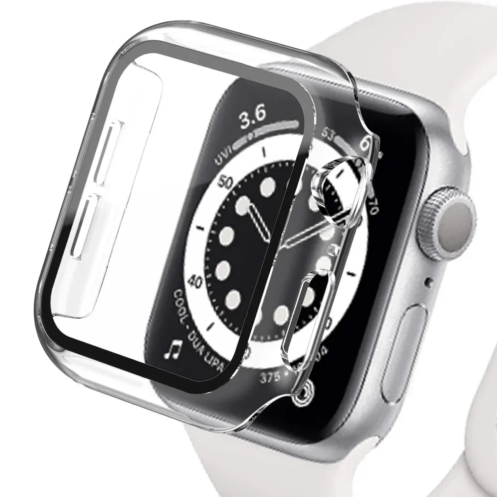 Enhanced Protective Watch Cover with Glass Screen Protector - Premium Bumper Case