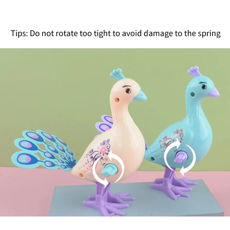 

Kids Pleasant Children Wind-up Toy Bird Peacocks Style Childhood Recalling Gifts