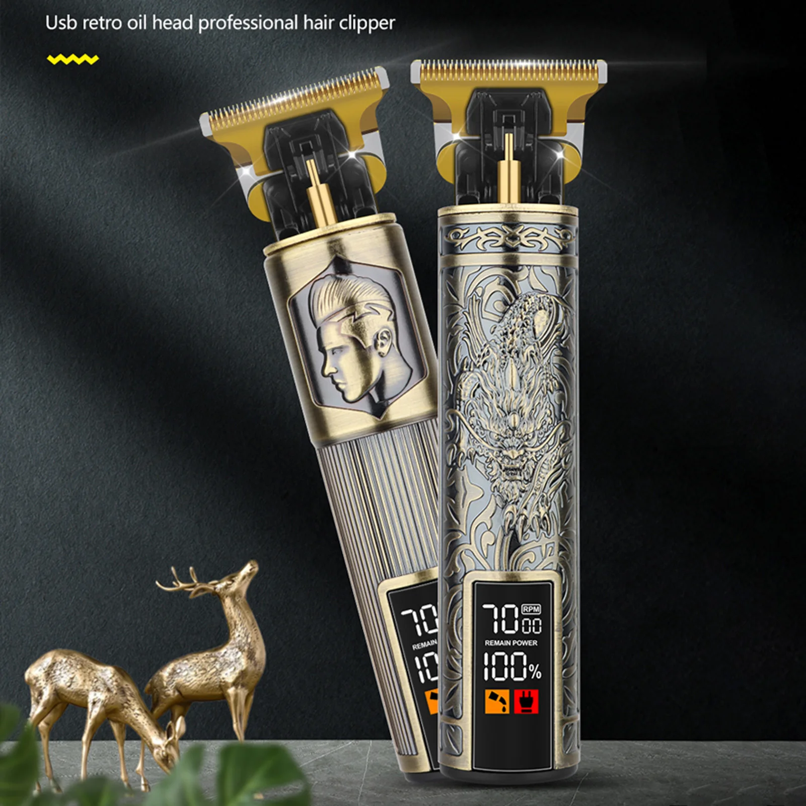 Hair Clipper Hair Trimmer HIENA T9 Hair Clippers vintage barber carving Electric Hair Trimmer Haircut Beard Shaver professional barber machine
