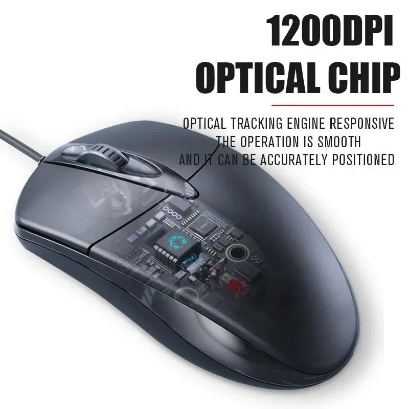 עכבר חוטי של לנובו עיצוב ארגונומי 1200 DPI 3D כפתורי עכבר עכבר אופטי נייד מחשב נייד עכבר משחקי משרד מחשב שולחני