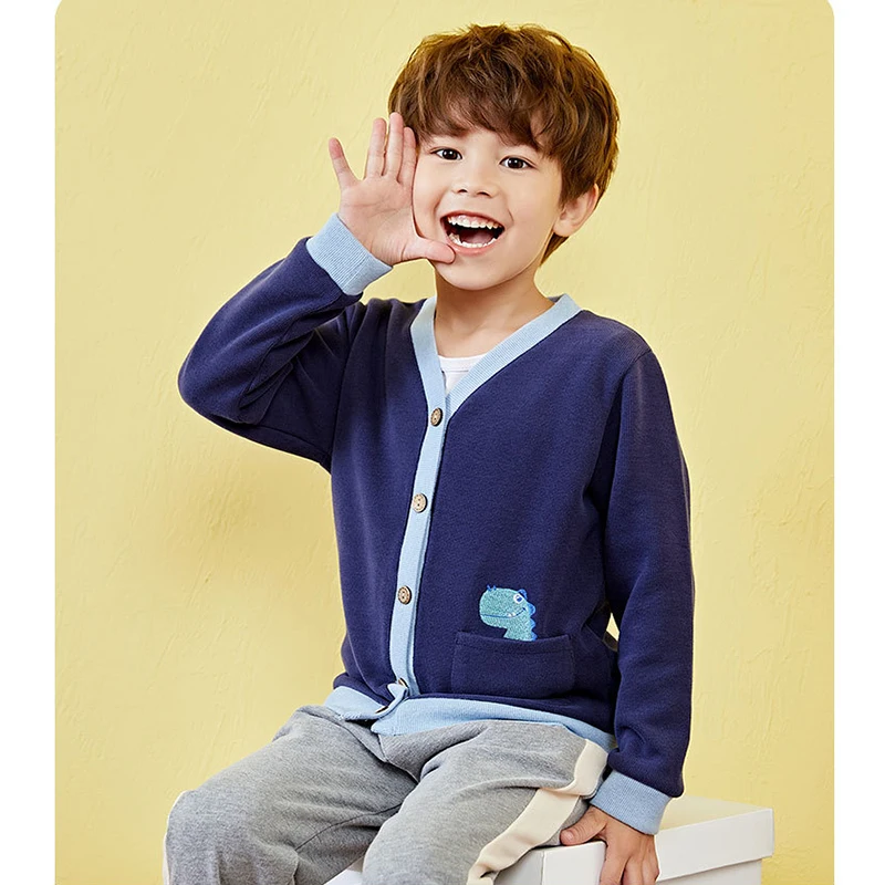 가을 및 겨울 스웨터, 아이 옷, 싱글 가슴, 여아, 남아 스웨터, 브리프 스타일, 남아 가디건 니트 스웨터, 1-6 세용