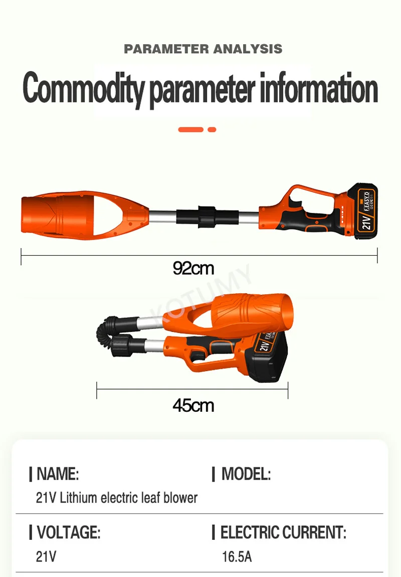 정원용 무선 잎 송풍기, 파티오, 잔디, 눈 및 먼지 송풍기, 배터리 및 고속 충전기 포함