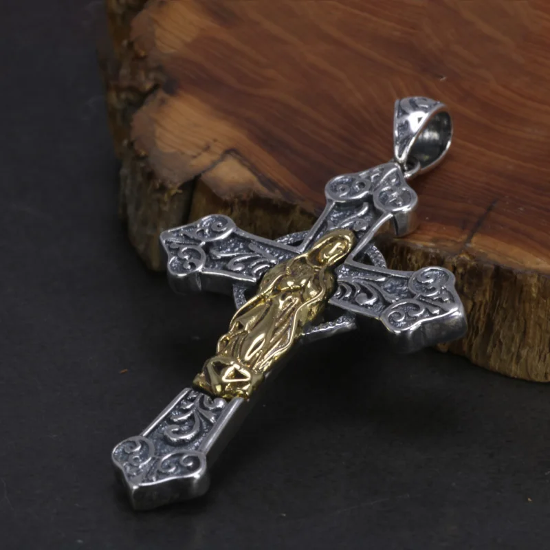 Silver Crucifix Pendant Necklace Crafted in Peru - Christ | NOVICA