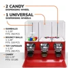 Gumball and Candy Machine with Stand - Red Triple Vending   Interchangeable Canister 5