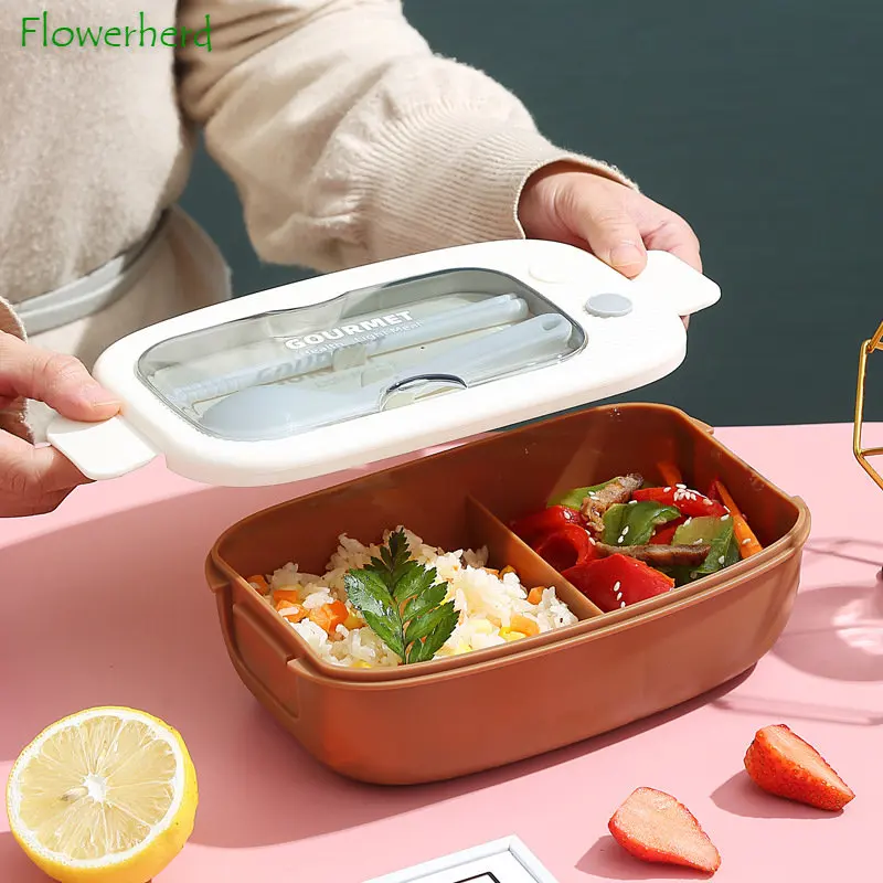 1100ML Lunch Box Bento Box Lunch Containers for Adult/Kid/Toddler 2  Compartment Lunch Boxes Microwave Dishwasher Freezer Safe - AliExpress