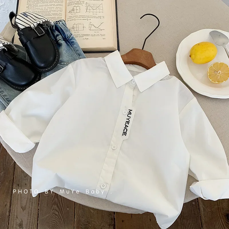 Spring Casual Shirt for Boys Baby Versatile Fashionable Top Korean Style Children's Clothing Spring Season Essential Babywear