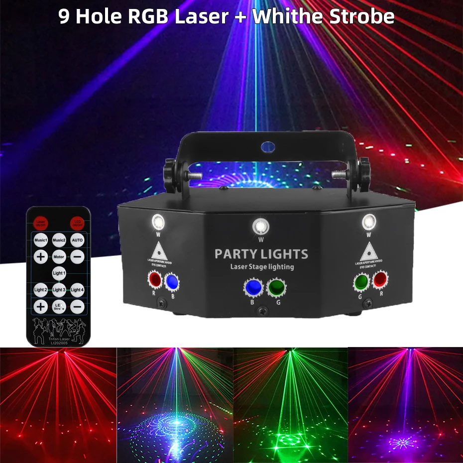 15 Color LED Diskokugel Lichteffekt RGB DJ Projektor Bühnenbeleuchtung Light Gut 