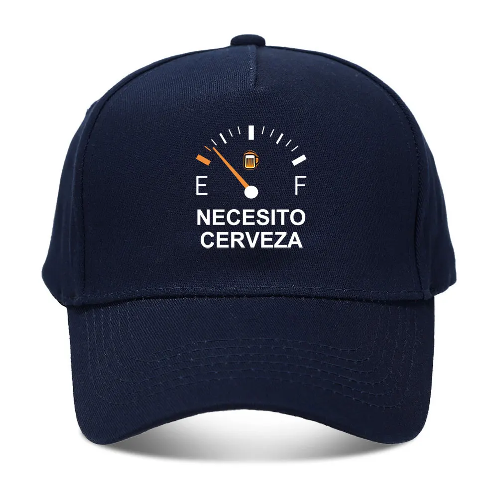 NECESITO CERVEZA Spanish Print Baseball Caps Street Creative 5 Panel Hat Casual Lightweight Curved Brim Cap Unisex Trucker Hats 2
