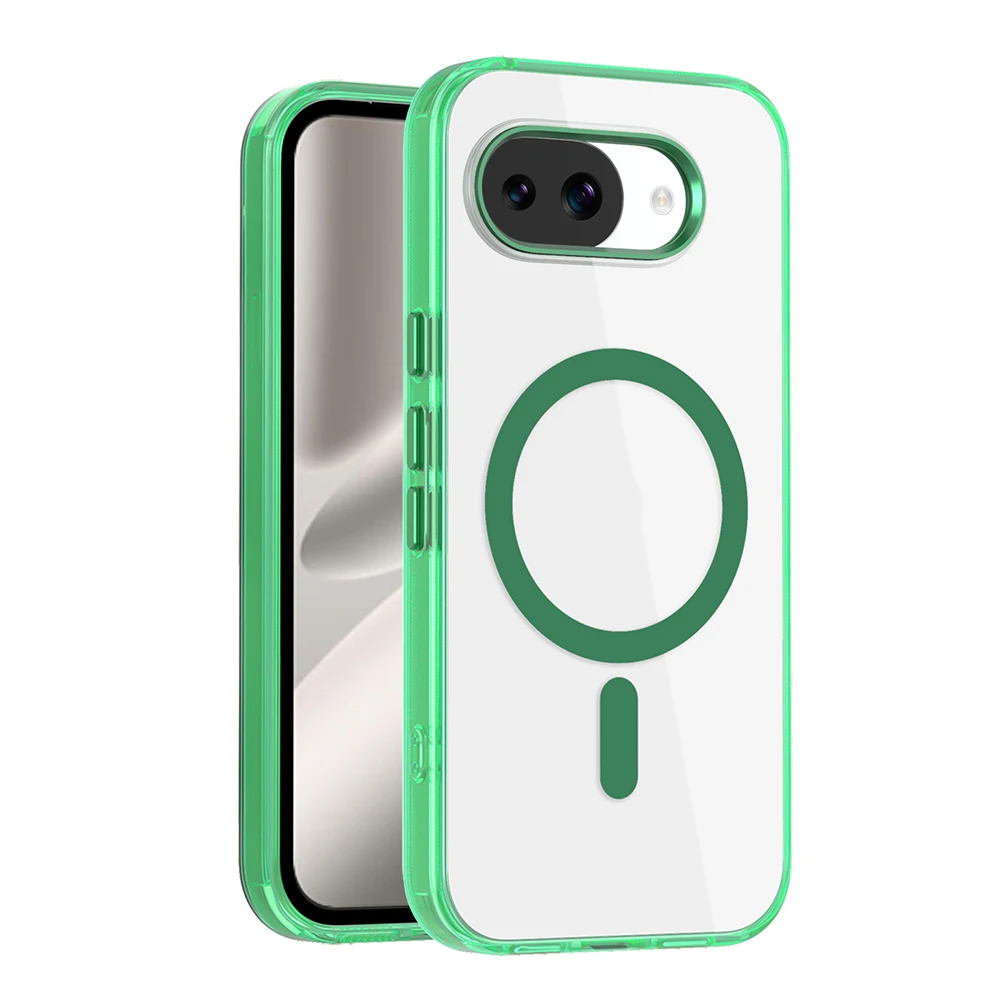 Luxury Clear Acrylic Magnetic Case with Wireless Charging and Shockproof Bumper Cover