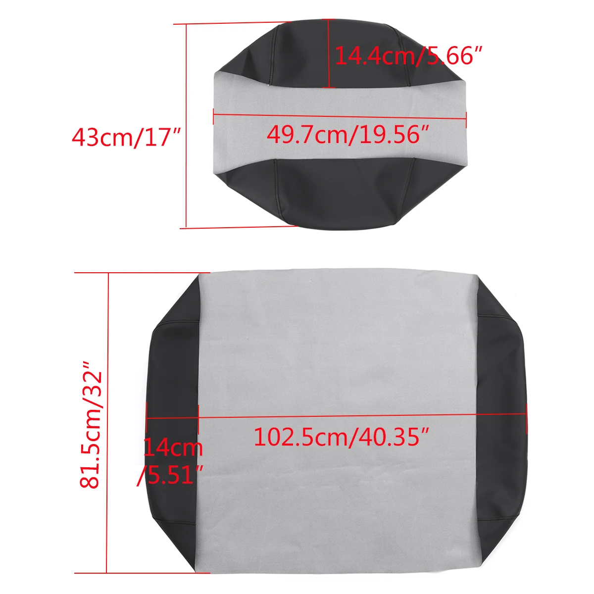 Microfiber Leather Golf Cart Seat Cover Set Black Waterproof