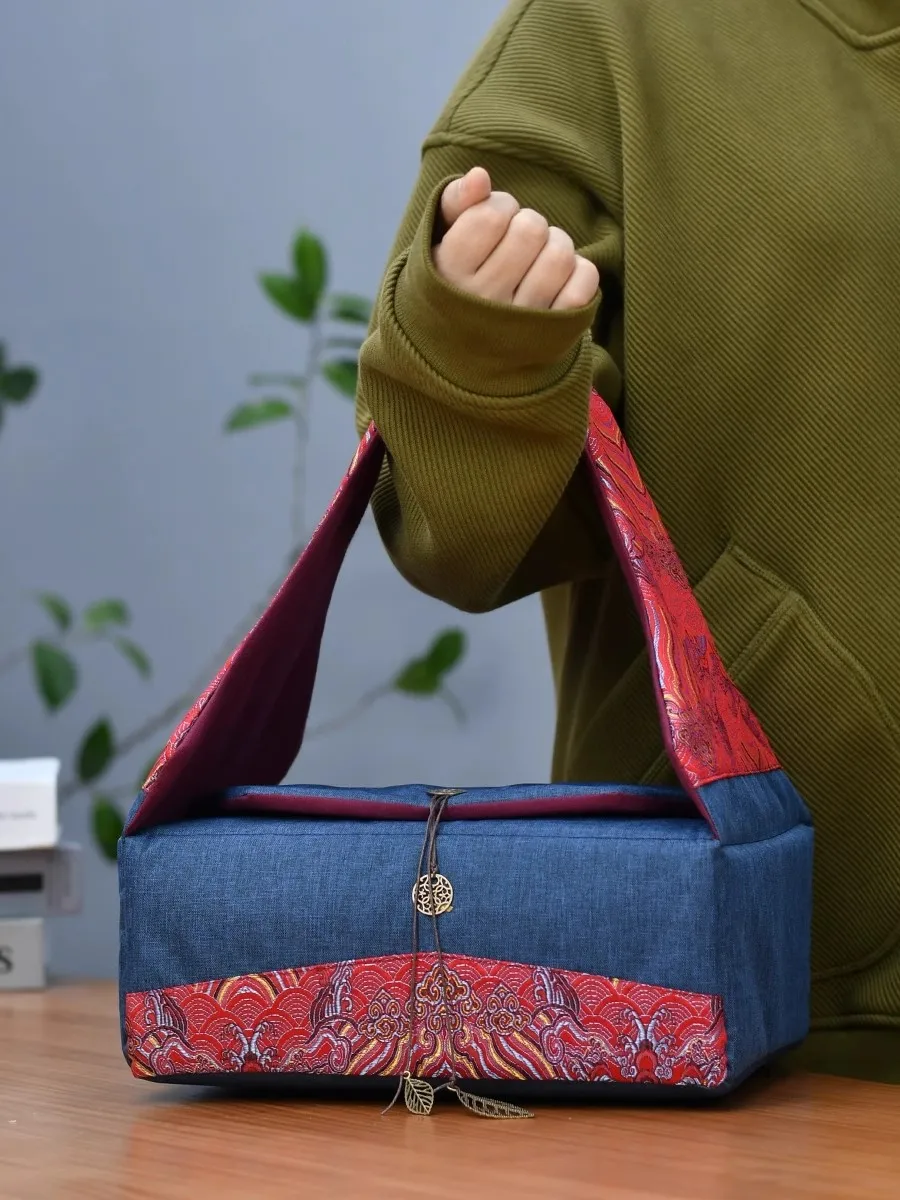 Portable Travel Tea Set Bag, Thickened, One or Two Pots, Sixty or Eighty Cups, Teapot Storage Cloth Bag