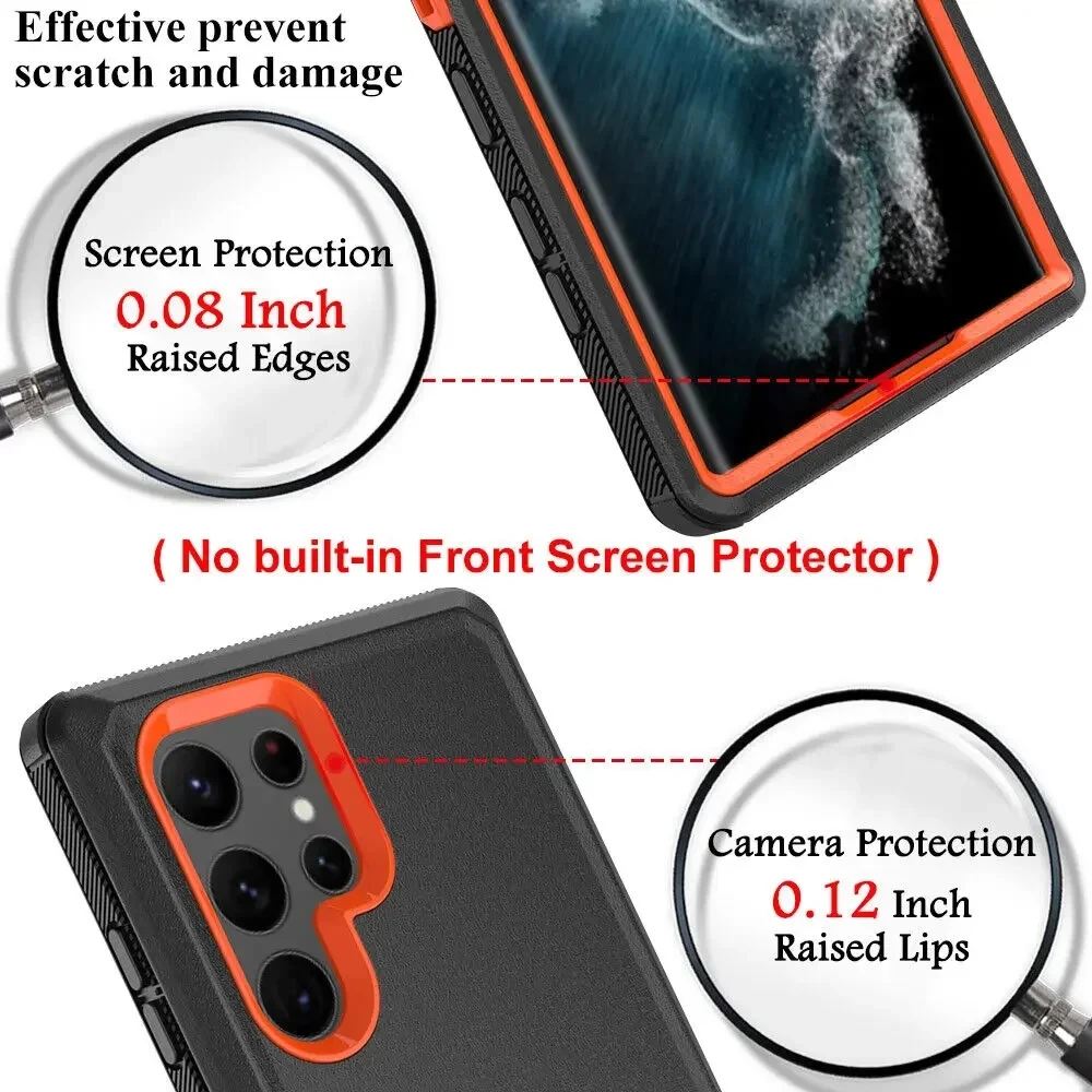 Heavy Duty Shockproof Armor Phone Case with Belt Clip