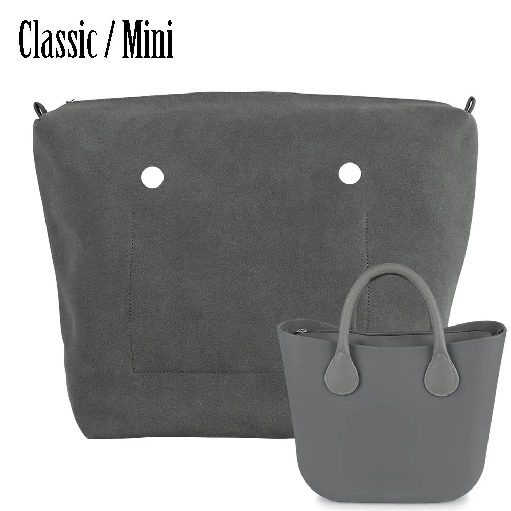 TANQU PU Nubuck Frosted Leather Waterproof Inner Lining Zipper Pocket for Obag Classic Mini Lining Insert for O BAG obag accessories
