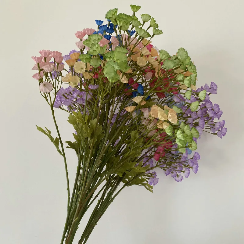 Purple Lover Grass Bouquet - Do Not Forget Me Flowers for Wedding, Party, and Country Home Decor