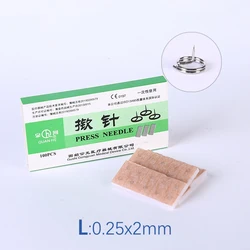 Multi-Condition Ear Seed Acupressure Kit - 100 Disposable Press Needles and Vaccaria Plaster Massage Beads (L)