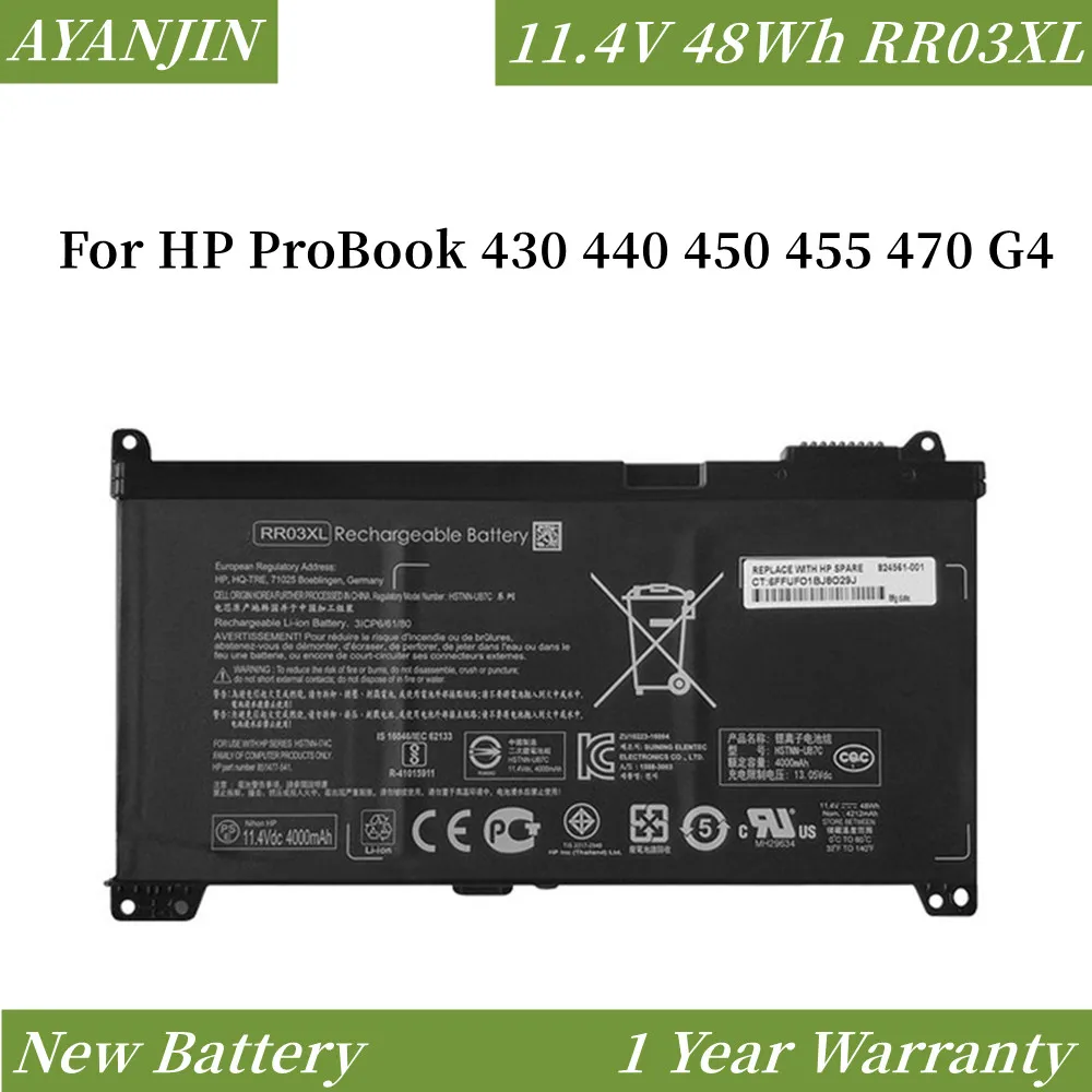 Аккумулятор для ноутбука HP ProBook 851477 832 11,4 430 440 G4 аккумулятор акб [battery] для ноутбука hp probook 5200mah 10 8v hstnn lb2r