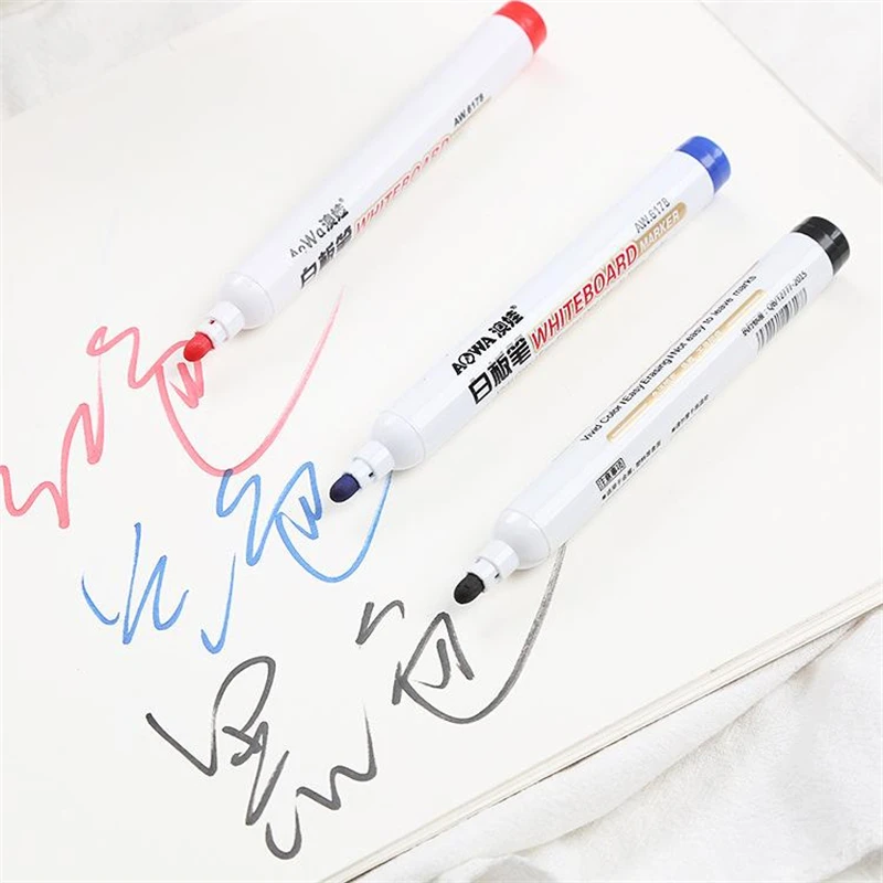 10pcs Whiteboard Pen Can Be Erased Marker Pens Non-toxic Large-capacity Pen For Teacher Water-based Drawing Board