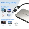 WAVLINK USB 3.0/USB C to DisplayPort/HDMI Display Adapter Dual 5K@60Hz Monitor Hub For Mac M1 M2 Windows DisplayLink DL6950 Chip 4