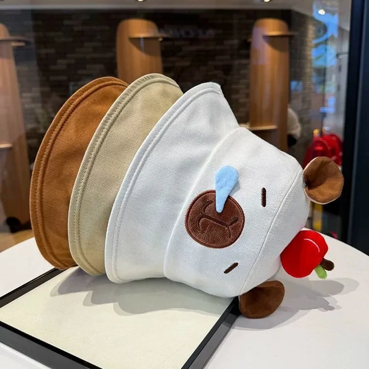 Capybara Hoed voor kinderen, pluche Kawaii hoed dier pluizige pluche