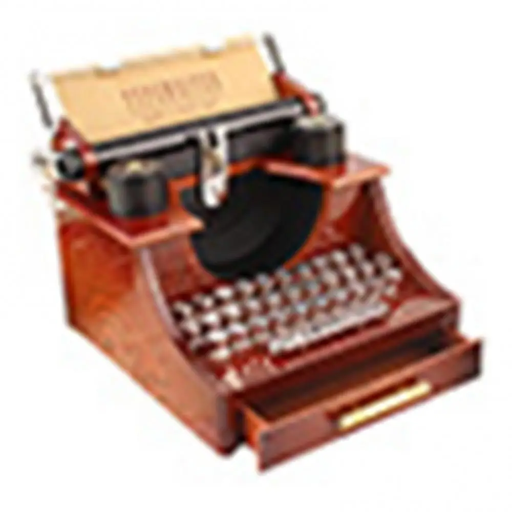 Typewriter Music Box Decor Creative Retro Desktop Ornaments Coffee Shop Musical Boxes Home Office Decor Birthday Wedding Gift