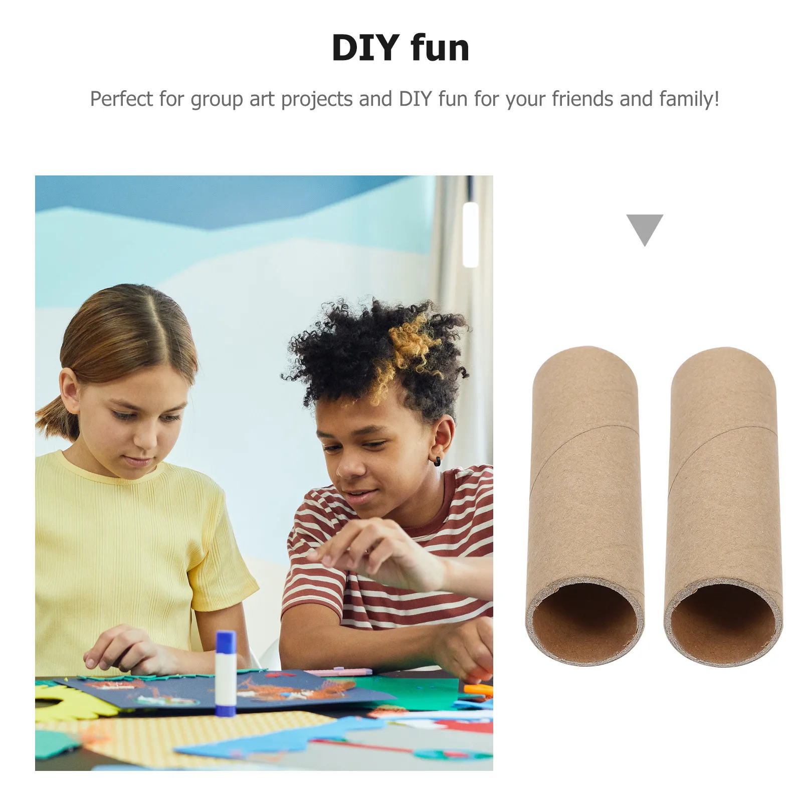15개 고품질 공예용 종이 롤 다용도 골판지 튜브 DIY 미술 프로젝트 어린이 손과 눈 협응력 향상 학교 가정용