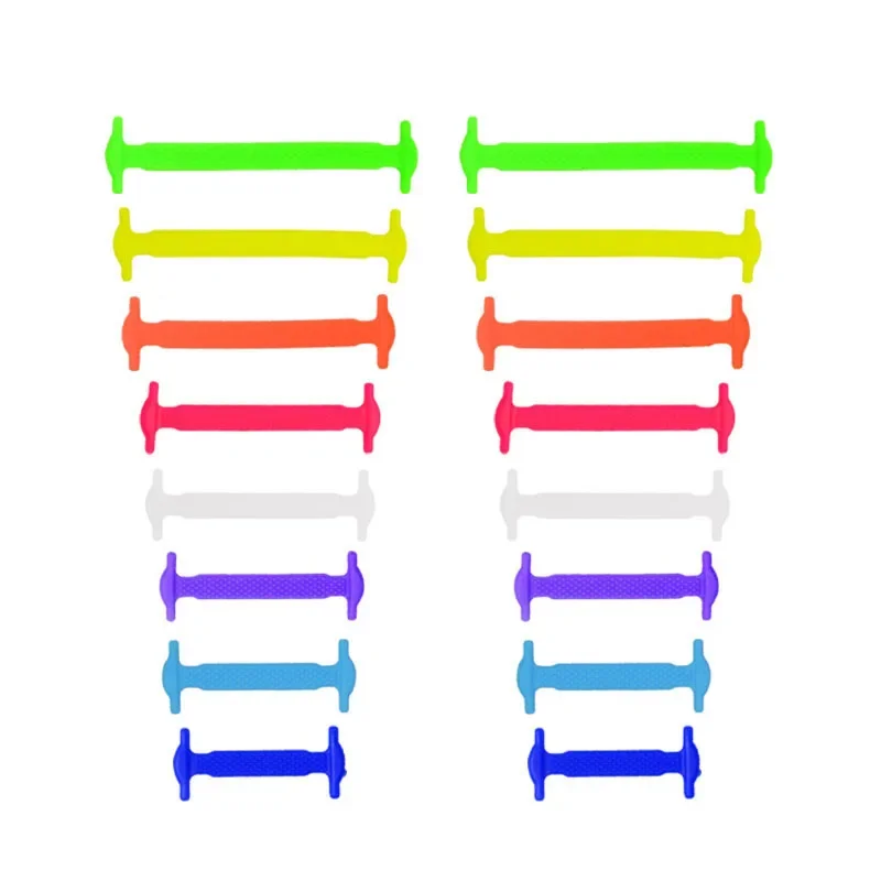 16 Stück elastische Schnürsenkel für alle Sneakers, Silikon-Stretch-Schnürsenkel, Unisex, modisch, ohne Krawatte, Schnürsenkel, Gummiband-Schnürsenkel – Detail 13
