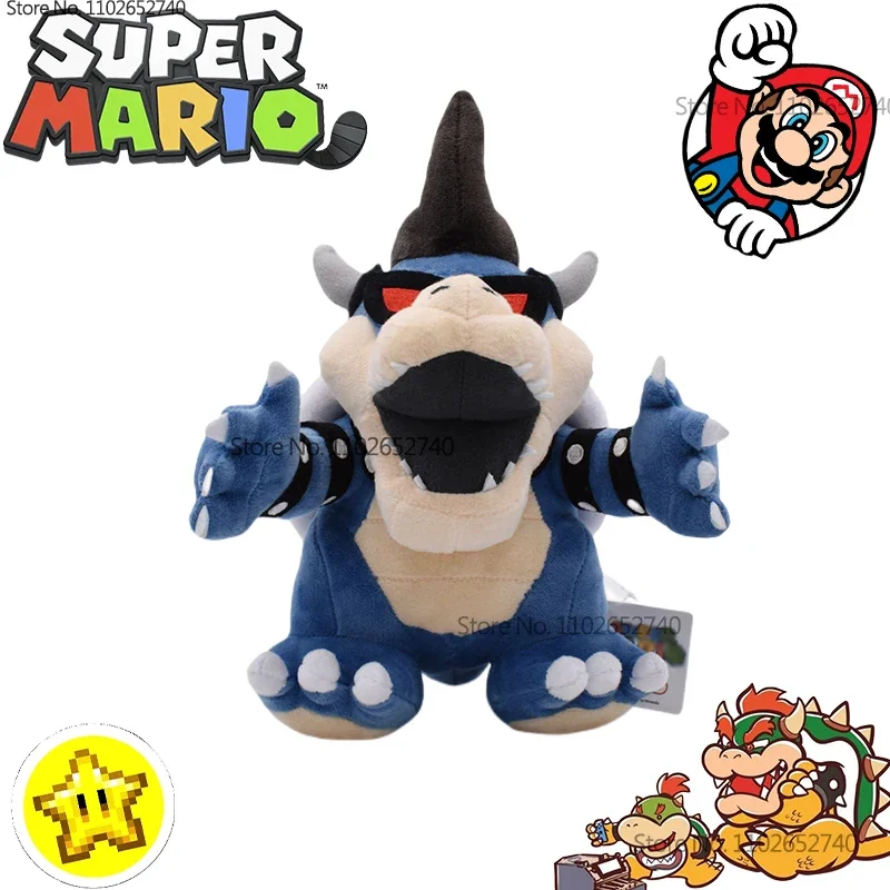 New Super Mario Blue Dark Lord Bowser Fire Dragon Soft Plush