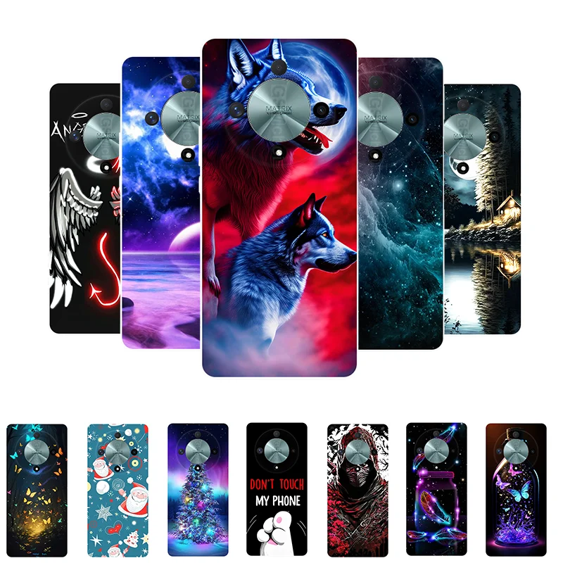Silicone Wolf Painted Soft TPU Back Case Cover