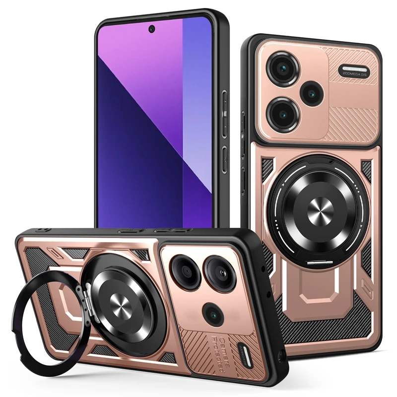 Magnetic Ring Holder Armor Shockproof Case with Magsafe Wireless Charging Cover
