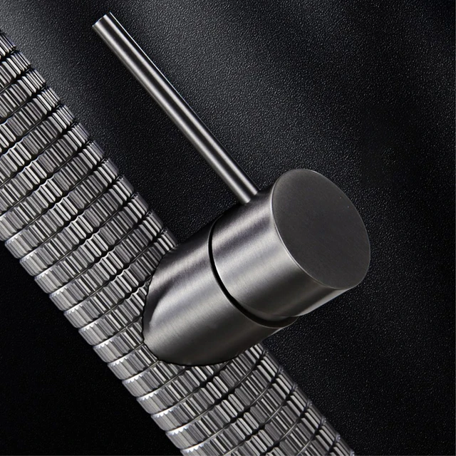 หรูหราทองเหลืองแปรงทองก๊อกน้ําห้องครัวโมเดิร์นหนึ่งจับตลับเซรามิคร้อน/เย็นดึงสเปรย์ 360 หมุนอ่างล้างจาน TAP 6