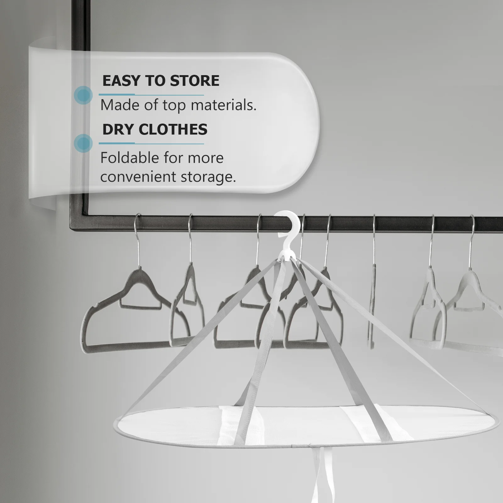 Drying Rack Clothes Laundry Sweater Dryer Hanging Mesh Clothing Foldable Net Flat Folding Racks Dry Indoor Socks Basket Cloth 5