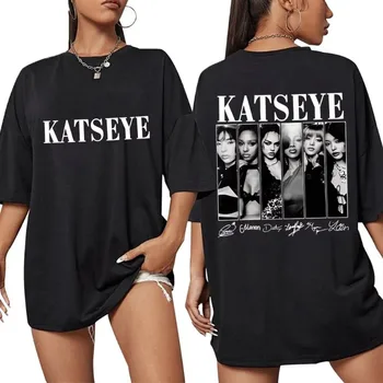 Vintage Korean Style Katseye Graphic T Shirts Kpop Fashion Men Women Popular T-shirt Streetwear Fashion Statement Shirt harajuku 1