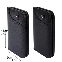 Portefeuille souple Super mince Portable en cuir PU, Mini portefeuille pour cartes de crédit, porte-cartes pour hommes, petits portefeuilles courts et fins 4