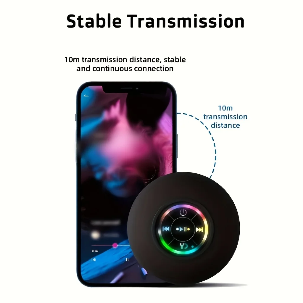 Waterproof audio bone conduction waterproof Bluetooth audio portable suction cup Stereo Speaker