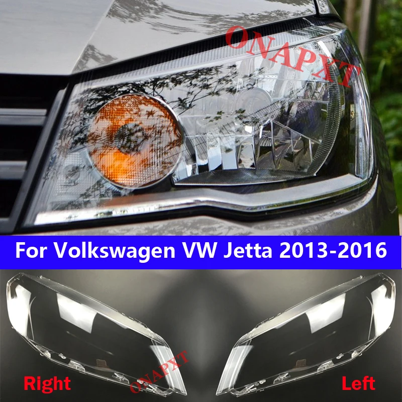 Car Front Headlight Cover For Volkswagen VW Jetta 2013 2016 Light Caps