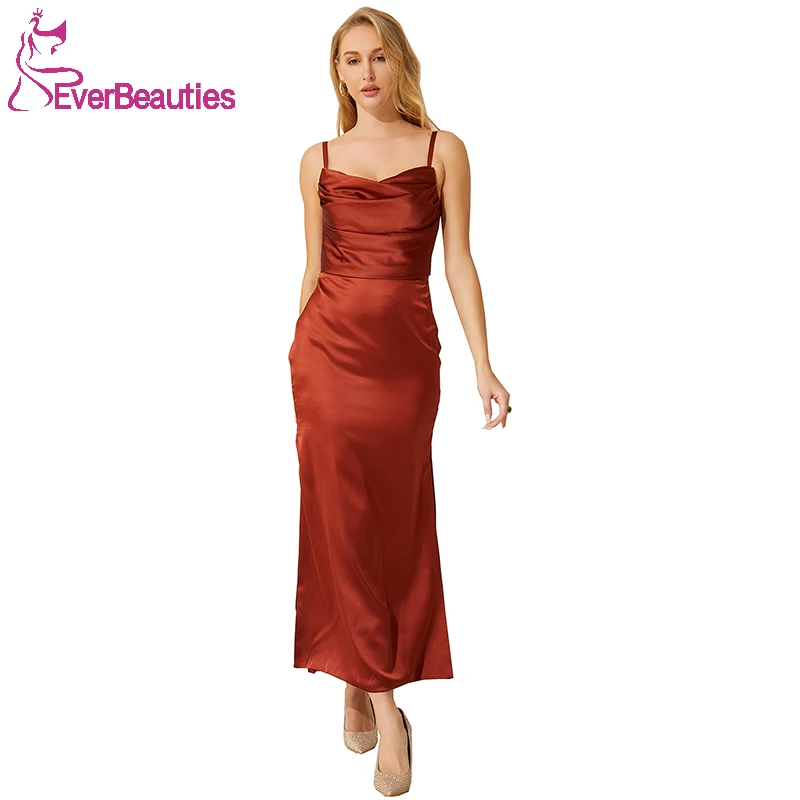 

Wedding Bridesmaid Dresses Short Robe Demoiselle D Honneur Femme Satin Mermaid Cocktail Maxi Dresses for Women Evening Party