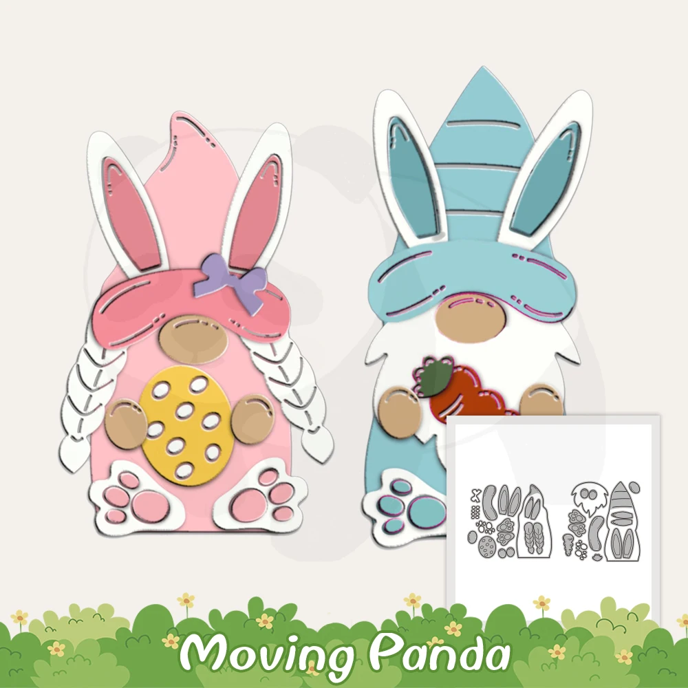 

Симпатичные пасхальные кролики, гном, вырезанные штампы для рукоделия, металлические вырезанные штампы, форма для детской рукоделия, Декор