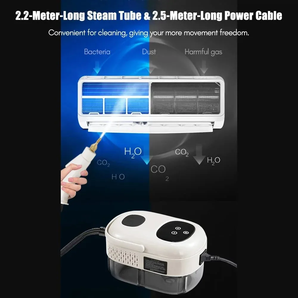 2500W Steam Cleaner High Pressure Temperature Steam Mop Sterilization Household Air Conditioner Kitchen Sofa Hood Car Washer 2