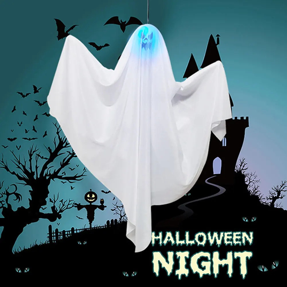 

Halloween Decoration Ghost Pendant Ornament for Home Glowing Hanging Ghost Creepy Outdoor Decor Costume Party House Supplies
