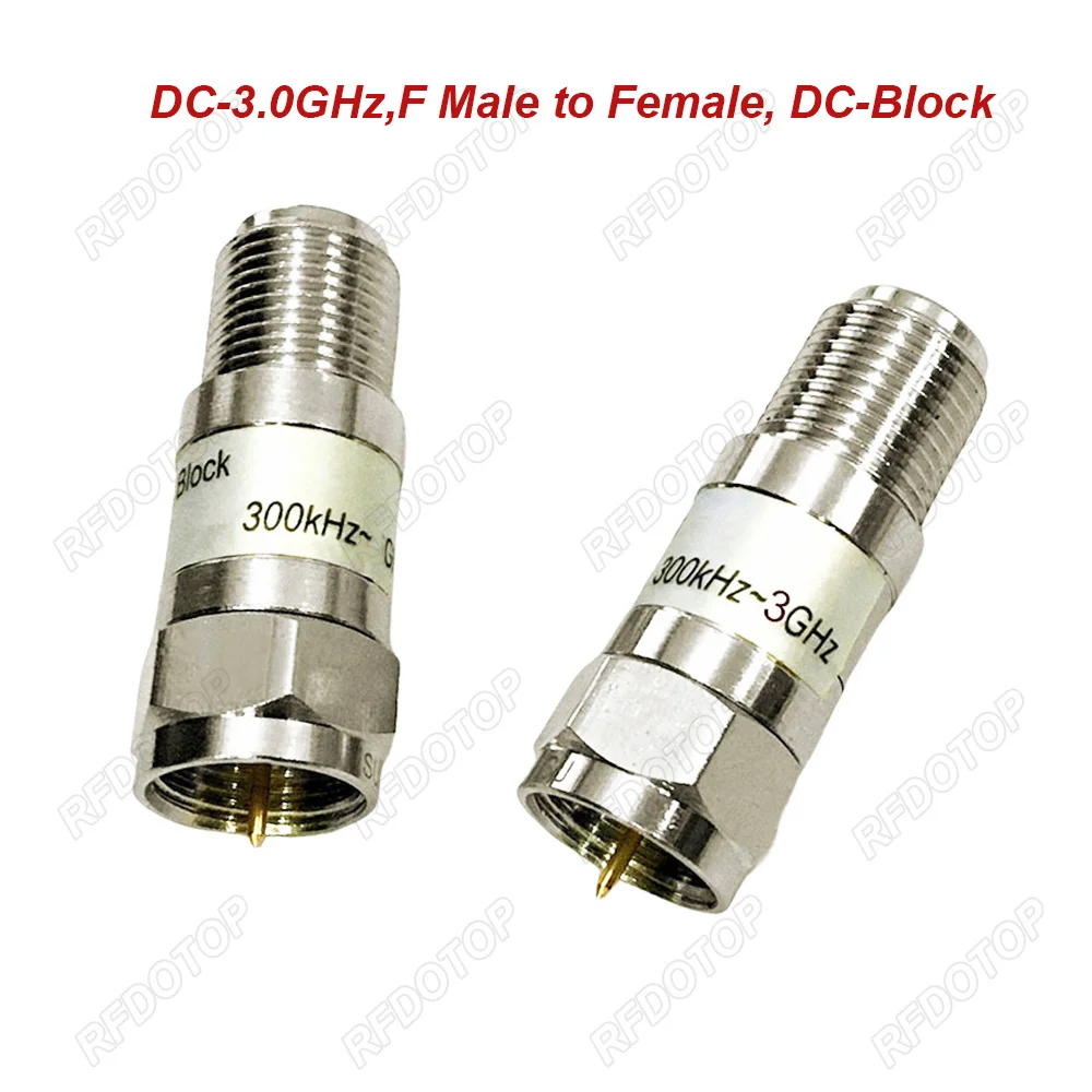 Dc-block f Macho para Fêmea Conector rf Bloco Coaxial Dc-block Dcc3.0ghz 75 Ohm dc 2w Alta Qualidade Transporte Rápido
