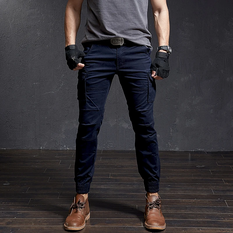 Slim Fit American Workwear Pants Men Trendy Brand Spring Autumn New Multi ket Casual Camouflage Trousers Youth Faion