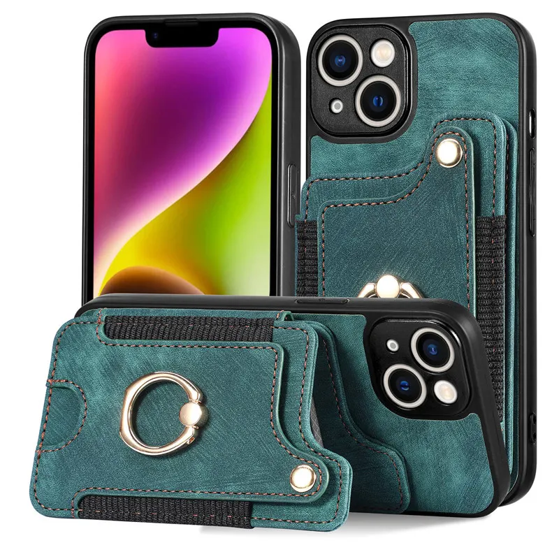 Wallet Multi Card Slot Ring Holder iPhone Case