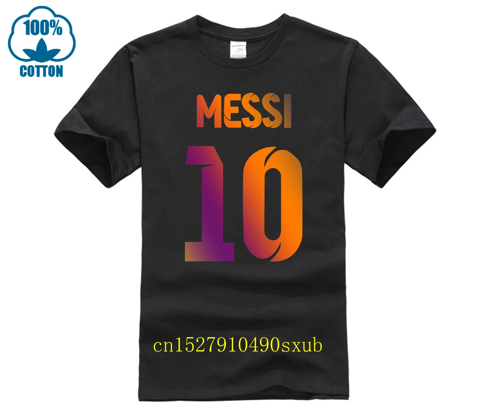 Maglietta Da Uomo Messi In Cotone Estivo 2024 Top Uomo Casual Manica Corta Messi 10 Magliette Taglie Forti