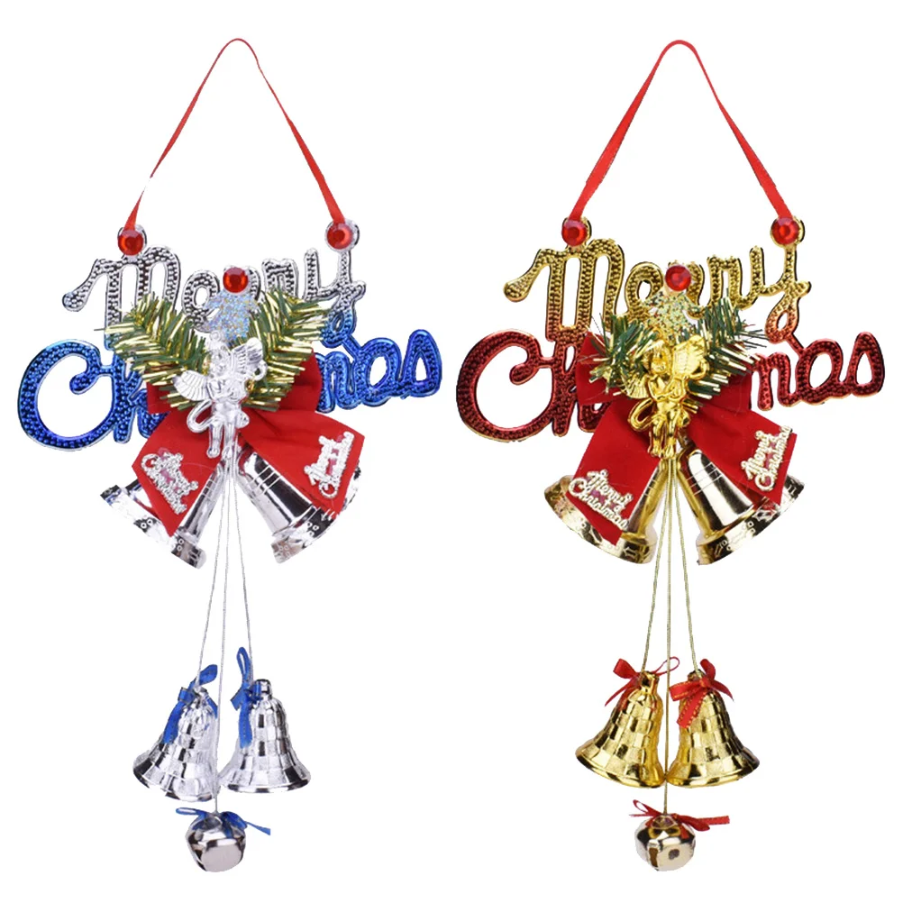 

2 Pcs The Bell Clothes Hangers Christmas Door Hanging Decorations 2pcs Pendants